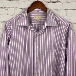 Tommy Bahama Purple Dress Shirt Men's Sz 17 Neck